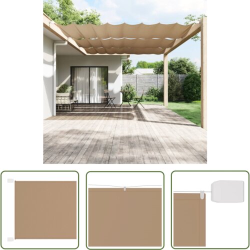  The Living Store Vertikalna markiza taupe 200x360 cm tkanina oxford - Vertikalna Markiza, (21743124) Cene