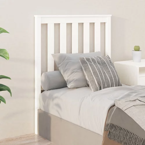 vidaXL Uzglavlje za krevet bijelo 81 x 6 x 101 cm od masivne borovine