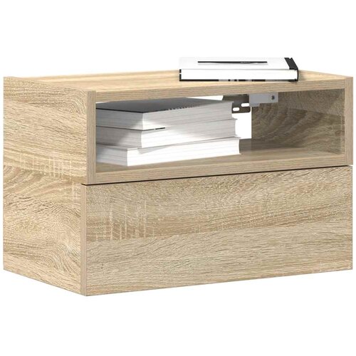 VidaXL Stenska nočna omarica sonoma hrast 45x26x28,5 cm Slike
