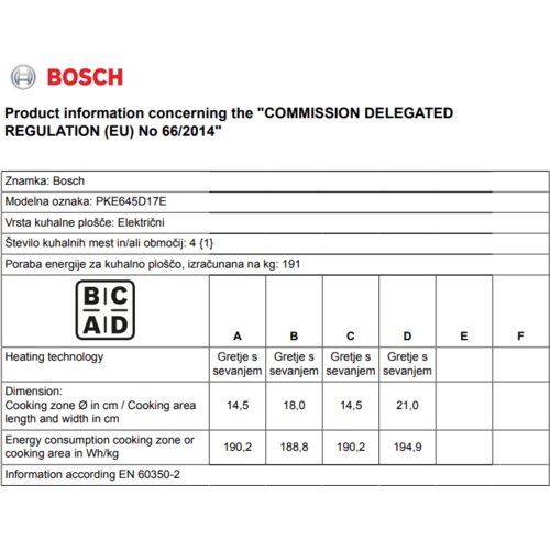 Bosch Ugradbena staklokeramička ploča za kuvanje PKE645D17E Slike