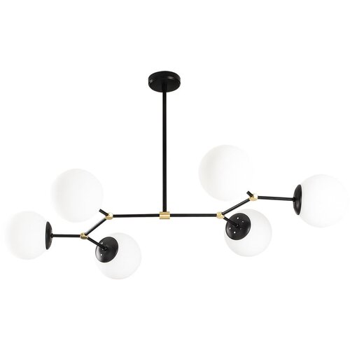 Opviq lights Črna viseča svetilka s 6 žarnicami Damar Horizontal Cene
