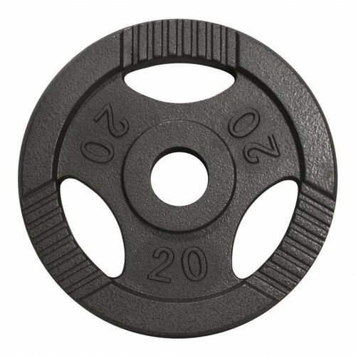 Gorilla Sports olimpijski liveni teg sa rukohvatima 20 kg, 50 mm, sivi Slike
