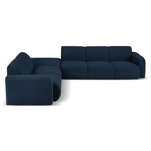 Micadoni Home Tamno plava kutna garnitura od boucl&amp;eacute; tkanine (s lijevim kutom) Molino &amp;ndash; Slike