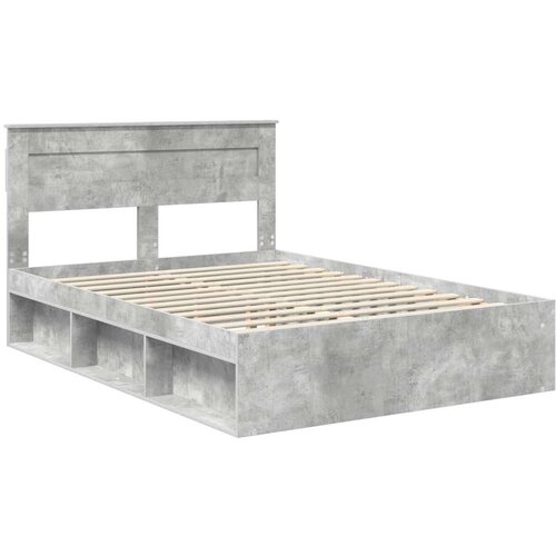  Okvir za krevet Beton 140 x 200 cm Čvrsto borovo drvo Slike