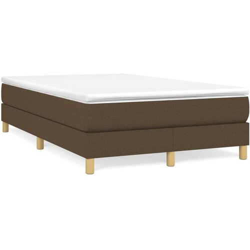 vidaXL Krevet box spring s madracem tamnosmeđi 120 x 190 cm od tkanine Cene