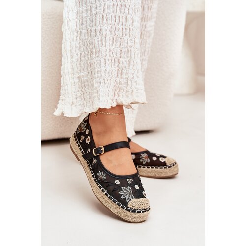 Boto Mesh Espadrilles With Embroidery On Platform Black Laxisa Cijene