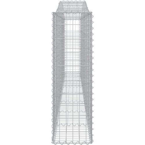  Lučne gabionske ko&amp;scaron;are 8 kom 400x30x100/120cm pocinčano željezo Slike