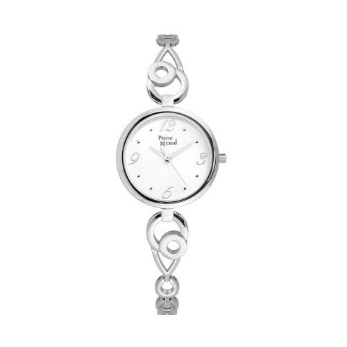 Pierre Ricaud Ženski quartz point arabic bela srebrni modni ručni sat sa srebrnim metalnim kaišem ( p22008.5173q ) Cene