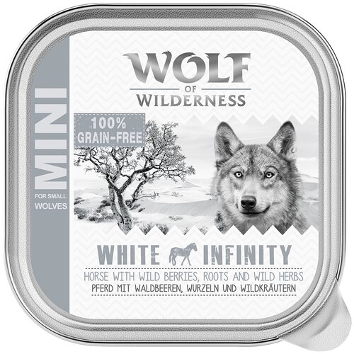 Wolf of Wilderness MINI Adult 6 x 150 g - zdjelice - White Infinity - konjetina Cene