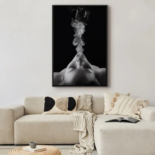  Slika - Smoke Cloud (1 Part) Vertical 80x120 U crnom drvenom okviru Slike