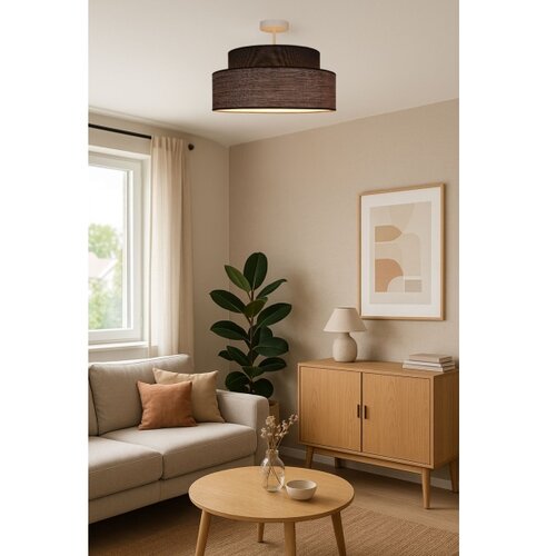  plafonski luster grace 1xE27/60W/230V prečnika 40 cm braon/bež Slike