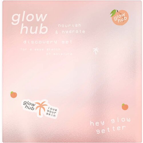GLOW HUB set za negu i hidrataciju kože lica peach nourish & hydrate Slike