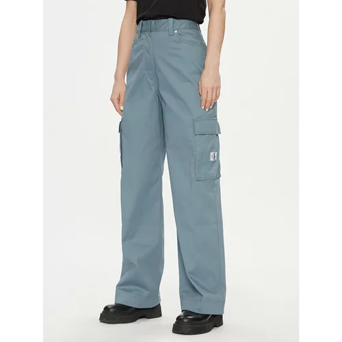 Calvin Klein Jeans Kargo hlače Cargo Pant J20J222607 Modra Regular Fit