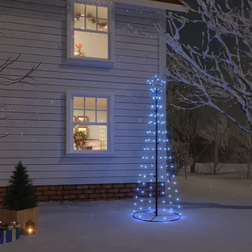  Stožasto božićno drvce plavo 108 LED žarulja 70 x 180 cm