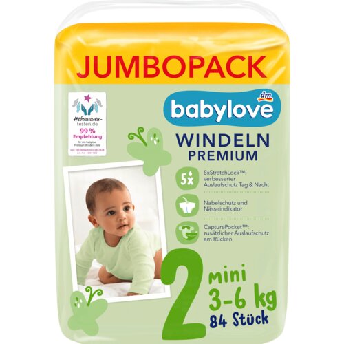 babylove PREMIUM pelene mini - veličina 2 (3-6 kg); Jumbo pakovanje 84 kom Cene