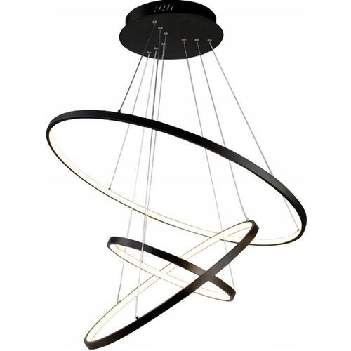  LED luster na sajli LED/90W/230V prečnik 80 cm crna Slike