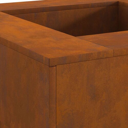 vidaXL Corten Jeklo 80 x 80 x 40 cm Vzdržljivo Ognjišče Kvadratno Cene
