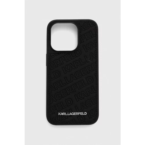 Karl Lagerfeld Etui za telefon iPhone 15 Pro 6.1'' črna barva