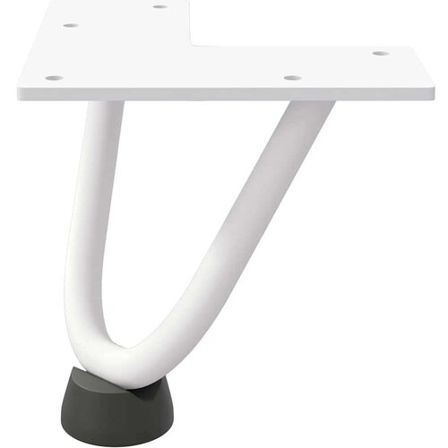 VidaXL Noge s ukosnicama za stolić za kavu 4 kom. bijele 10 cm, puni čelik Slike