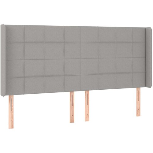 Maison Chic vzglavna omarica - nočna omarica - posteljna omarica z u&amp;scaron;esi svetlo sivo 203x16x118/128 cm blago, (21712727) Slike