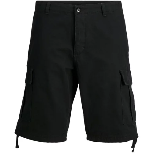 Jack & Jones Cargo hlače 'COLE BARKLEY' crna / bijela