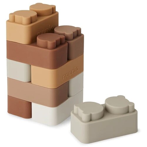 Nuuro Set silikonskih kocki Pile - Brown Mix Cene