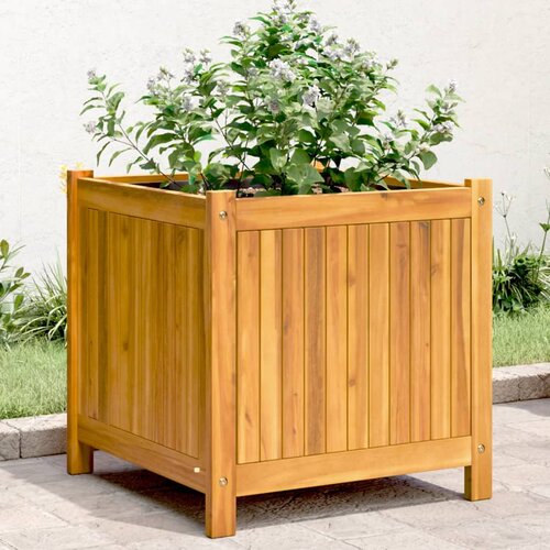 vidaXL Vrtna sadilica s oblogom 50x50x50 cm od masivnog drva bagrema Cene