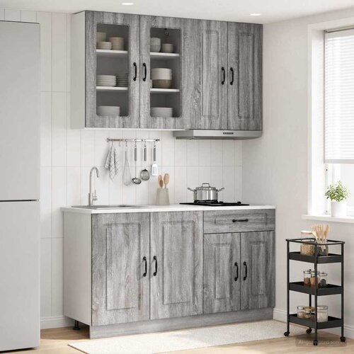  Kuhinjska jedinica KALMAR 4 pcs Siva Sonoma Konstruirano drvo Cene