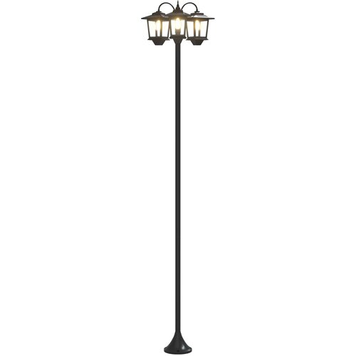 vidaXL Lampa sa tri glave Crna 16 x 16 x 187 cm Aluminij i ABS - Lampion bez uzorka (bez lonca) Cijene