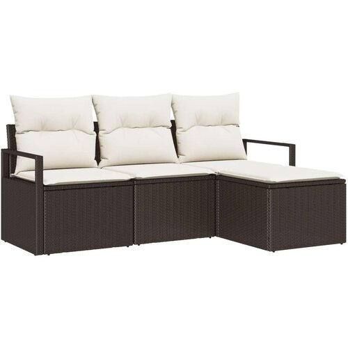  Set vrtnih kauča s jastučićima smeđi poli ratan  dvosed vrtni kauč s jastučićima smeđi poli ratan Cijene