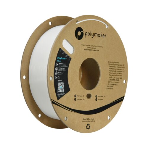 Polymaker PolySonic PLA White Slike