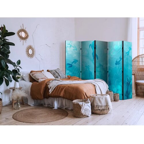  Paravan - Koi Fish Beneath the Water Surface - A Cluster of Japanese Fish in the Depths of the Pond in Shades of Navy and Blue 2 Cijene