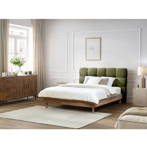 Bobochic Paris Zelena oblazinjena zakonska postelja z letvenim dnom 180x200 cm Kumo &amp;ndash; Slike