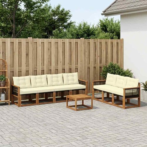  Set vanjskih sofa 8 kom. Prirodna i krem Cijene