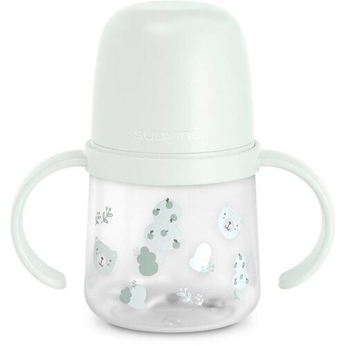 Suavinex Wild &amp;amp; Free Bottle With Soft Spout steklenička z ročaji Green 6m+ 150 ml Slike