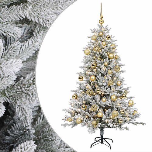  Umjetno božićno drvce s kuglicama 150 cm 150 LED lampica Slike