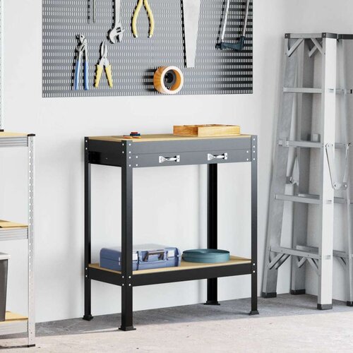  Radne klupe s ladicama Crna 81 x 41 x 145 cm Konstruirano drvo Cijene