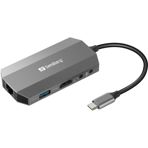 Sandberg Docking station 6in1 USB-C - HDMI/USB 3.0/USB C/LAN PD 136-33 Cene