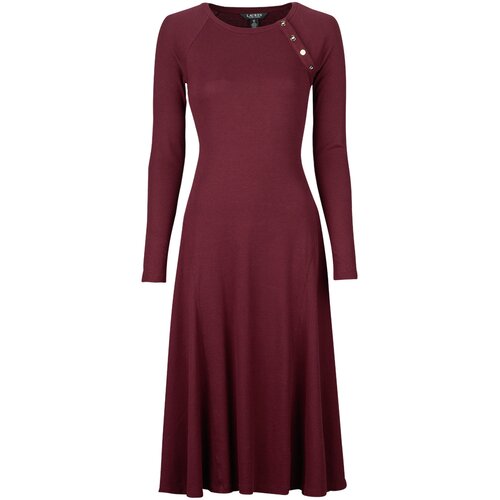 Polo Ralph Lauren Dolge obleke BRENDY KNITFIT FLAREDRESSES Bordo Slike