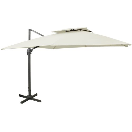  Konzolni vrtni suncobran s dvostrukim vrhom 300x300 cm boje pijeska Cijene