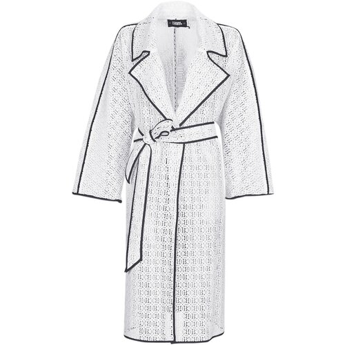 Karl Lagerfeld KL EMBROIDERED LACE COAT Bijela Cijene