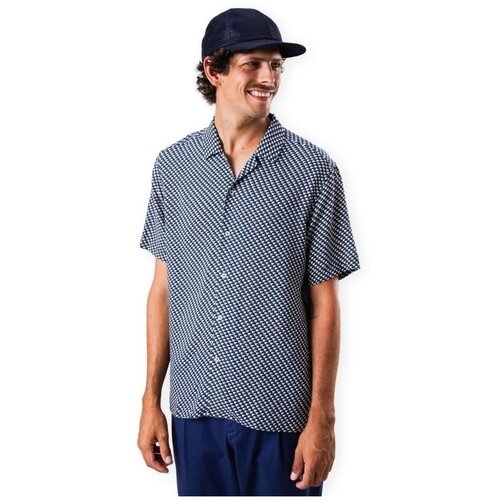 Brava Fabrics Srajce z dolgimi rokavi Tramuntana Shirt - Navy Modra Slike