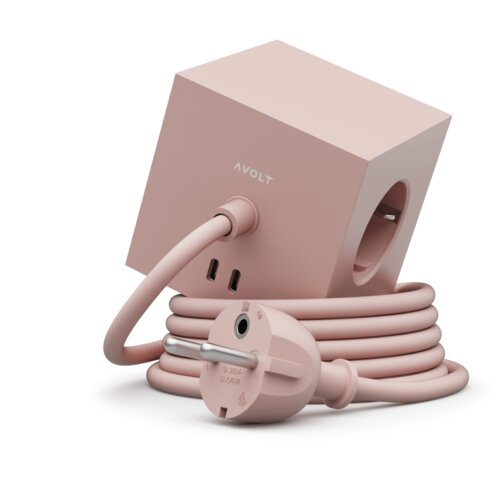 AVOLT Square 1 - Power Extender USB-C & Magnet - Old pink Cene