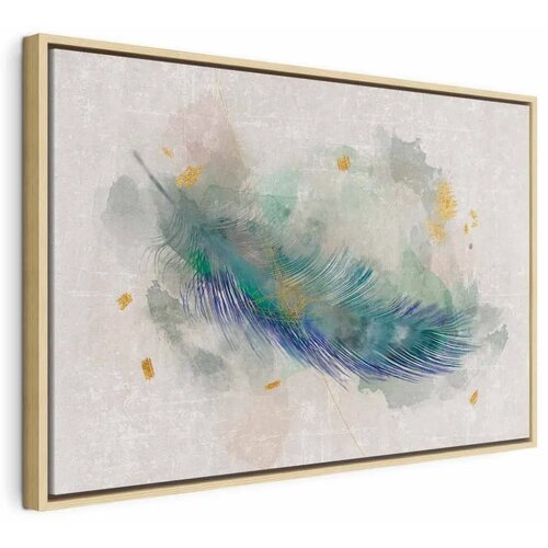  Slika - Blue Adventure (1 Part) Wide 120x80 U prirodnom drvenom okviru Cene