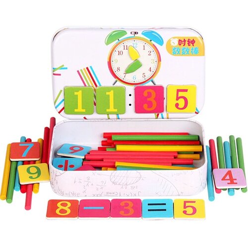Montessori set za učenje prepoznavanja vremena i računanje Slike