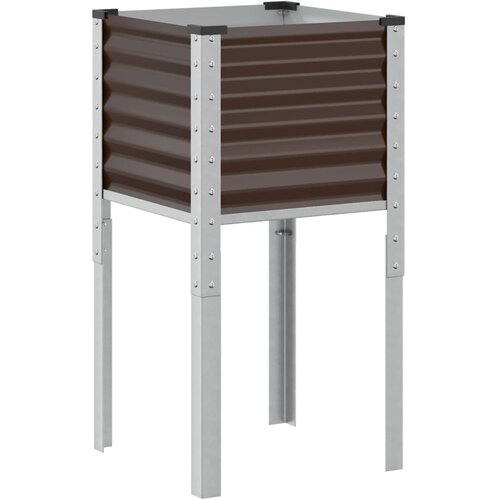 Maison Chic Vrtna greda - cvetlična korita - Cvetlični Lonec rjava 45x45x88 cm jeklo, (21790138) Cene