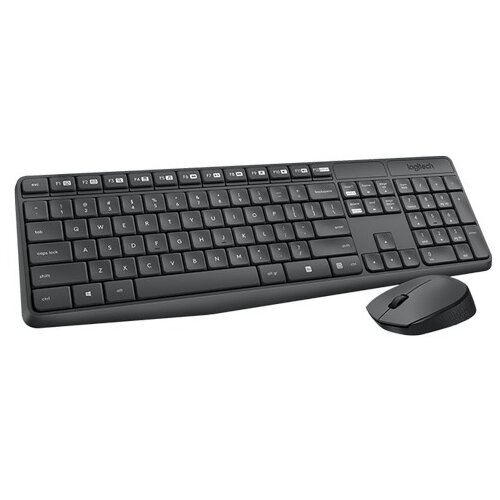  Tast+Mis USB Wireless Logitech MK235 YU Wireless Desktop Black Cene
