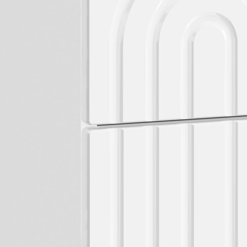  Noćni ormar s ladicama Bijela visokog sjaja 43 x 34,5 x 48 cm Slike