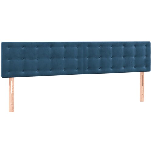 Maison Chic Posteljno vzglavje - Vzglavna omarica 2 kosa temno modro 100x5x78/88 cm žamet, (22077319) Cene