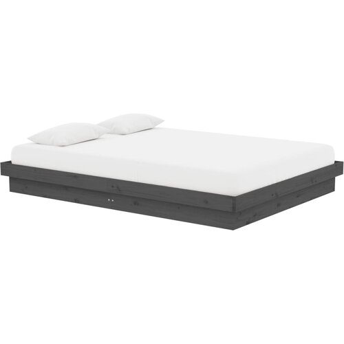  Okvir za krevet od masivnog drva sivi 140 x 190 cm Slike